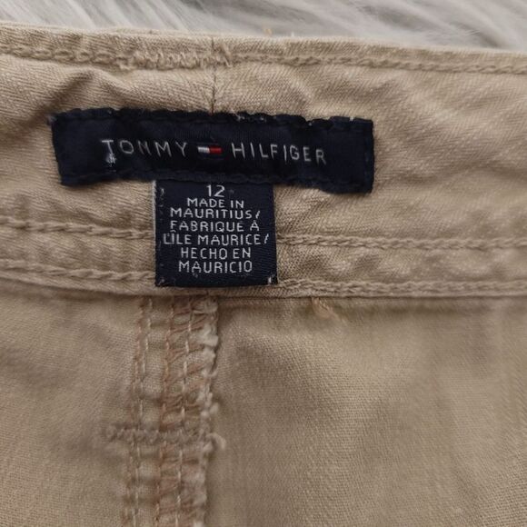 Tommy Hilfiger Khaki Rolled Up Shorts Womens Size 12 - Picture 15 of 16